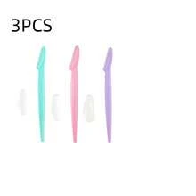 40/18/6/3pcs Assorted Color Eyebrow Razors, Straight Handle Eyebrow Trimming Beauty Tool, Unisex Stainless Steel Hair Remover With Protective Cap And Guard, Suitable For Beginners, Prevent Cuts - Multicolor - View 14