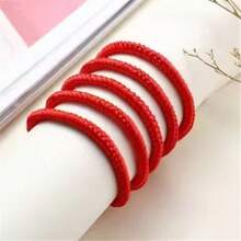 Handmade Braided Red Rope Bracelet, Chinese Zodiac Year Red String Couple Bracelet Polyester - SL red diamond knot - View 5