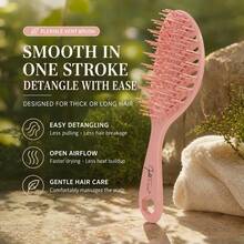 GOLDFEVER Women's High-Crowned Anti-Static Styling Comb, Ribbed Design, Wet/Dry Dual Use, New Fluffy Massage Hollow Detangling Hairbrush, Women's Dedicated Fluffy Massage Comb, Men's Dedicated Fluffy Comb - Multicolor - View 2