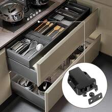 2/4/6 Pcs Touch Release Catch, Black Catch Cupboard, Push To Open Lock, Press The Front And The Door Pops Free, Fitting Cupboards, Drawers And Bookcases Across The Home - Touch Release Catch - View 5