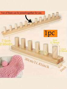 1/2/3pcs Manual Wooden Weaving Loom, Suitable For Hand Weaving, Knitting And Crochet, Multi-Functional Textile Tool, Can Make Thick Blankets, Scarves And More, No Electricity Required, Easy To Operate, Hand Weaving Loom - Multicolor - View 7