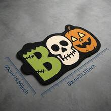 1pc Halloween Entryway Doormat, Boo Skeleton Pumpkin Letter Diatomaceous Earth Foot Mat, Non-Slip Absorbent Welcome Mat, Suitable For Front Door, Kitchen, Patio, Halloween Theme Scene Decoration, Atmospheric Holiday Floor Decor - Multicolor - View 7