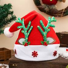 Reindeer Antler Santa Hat – Adult Santa Hat For Christmas Parties – Festive Headwear For Holiday Decor - Premium Exclusive Christmas Hat - View 5