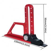Woodworking Adjustable Table Saw Depth Gauge, Aluminum Alloy Measuring Gauge, Router Table Height Gauge, With Scale And Height Lock, Manual Measuring Tool For Table Saw And Router Table, Woodworking Tool - Adjustable - View 2