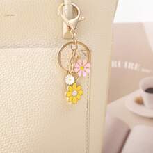 1Pc Cute Y2K Cherry Keychain, Aesthetic Rhinestone Fruit Pendant, Kawaii Coquette Keyring For Women Girls - Multicolor - View 2