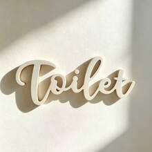Ins Style "Toilet" Letter Sign Plate, Nordic Style Bathroom Door Sticker, Modern Minimalist Washroom Decor Door Plaque - A - View 13