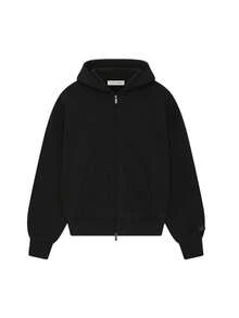 هودي Fear of God ESSENTIALS SS25 بسحاب كامل، أسود فاحم، سويت شيرت ستريت وير للجنسين - الأسود - مشاهدة 10