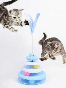 1PC Cat Toy Long Drum And Three Ringing Balls, Fun Cat Ball, Puzzle Grinding Claws, Interactive Cat Toy Kitten Toy, Indoor Cat Ball Toy, Cat Toy Suitable For Boring Indoor Environments - View 7