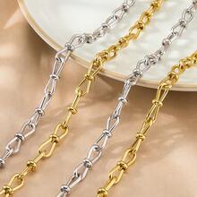 1m Stainless Steel Bowknot Chain Rope Knot Chain Cross Chain Suitable For DIY Hip Hop Punk Style Necklace Bracelet Jewelry Accessories - Stainless Steel Chain - View 7