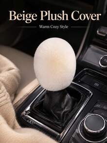 Plush Car Gear Shift Cover, Soft Warm Winter Gear Stick Protector, Universal Shift Lever Decor Accessory For Manual & Automatic Transmission, Car Interior Accessories - A - View 11