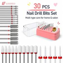 30Pcs Nail Drill Bit Set With 3/32" Shank, E-File Accessories For Gel Removal, Nail Shaping And Cuticle Cleaning, Manicure, Pedicure, Salon And Home Use - Multicolor - View 1