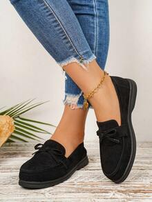 Sepatu Loafer Wanita Kasual Serbaguna, Bisa Dijadikan Hadiah untuk Pacar - Hitam - View 6
