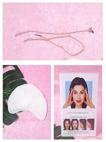 Ansiktsplåster + 4 elastiska rep, transparent osynligt stödbandage, ansiktstejp, käklinje-lyft - Genomskinlig - Visa 9