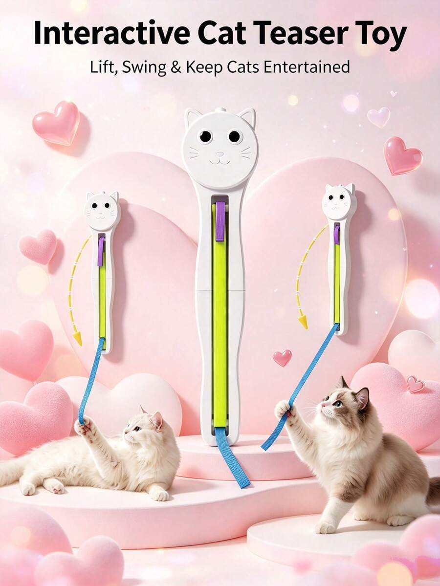 Automatic Cat Toy Swinging Rope Machine Electric Swinging Rope Cat Teaser Toy Fully Automatic Wall-Mounted Electric Cat Teaser Toy Swinging Rope Interactive Play Toy Indoor Cat Hands-Free Self-Entertainment Interactive Toy Helps Indoor Kittens And Adult Cats Play Happily Pet Cat Toy Cat Door-Mounted Self-Entertainment Boredom Relief Creative Rolling Rope Cat Teaser Toy
