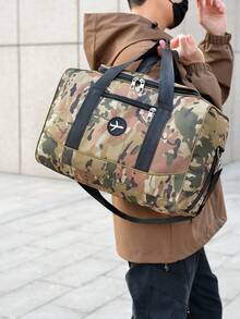 Fashion Camouflage Tote Bag Large Capacity Business Travel Luggage Bag Casual Tote - Multicolor - View 4