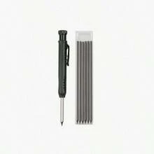Carpenter Mechanical Pencil Set With Replacement Leads, 2 Colors, 42mm Long Metal Tip, Pencil Sharpener And Marking Tools, Deep Hole Marker For Construction, Carpentry, Woodworking And DIY Projects - Multiple Styles - View 6