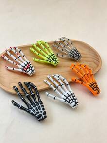 2pcs Halloween Women's Hair Clips, Fun Design Side Clips, Suitable For Party Holiday Decoration, Suitable For Top Hairstyle Styling - Multicolor - View 2