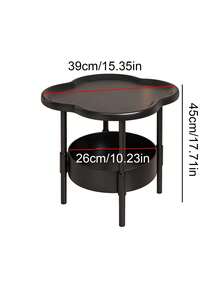 Modern Minimalist Small Coffee Table - 2-Tier With Storage Shelf, Space-Saving Sofa Side Table, Suitable For Apartments, Dorms, And Small Living Rooms,Mobile Side Table For Sofas, Nightstand, And Multi-Scenario Storage Unit. - Multicolor - View 11