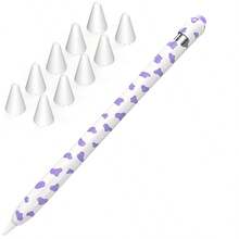 11pcs Silicone Protective Covers Compatible With Apple Pencil 2nd Generation, Including Nib Protectors And Pen Sleeves - Purple - View 9
