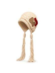 1pc Women's Winter Earflap Hat, With Knitted Tassel And Patchwork Design - Windproof And Warm Ear Protection, Suitable For Daily Wear, Travel, Outdoor Activities, Machine Washable Lightweight Hat, New Year Gift, Knitted Style - Multicolor - View 8