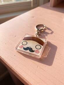 1Pc/6Pcs Animal Hospital Acrylic Keychains, Cute Cartoon Animal Face Pattern, Car Key Pendant, Ita Bag Accessory, Daily Decoration, Halloween Gift, Birthday Gift, Christmas Gift, Party Favor, Graduation Gift, Back To School, Exquisite Collection, All Season - Multicolor - View 6