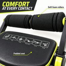 Ab Machine Workout Equipment, Multi Gym Trainer With Adjustable Resistance & Dual Resistance Bands, Foldable Design, Core Strength Training For Home Fitness - Black - View 6