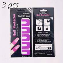 30pcs U-Shaped Nail Art Protection Film, Used For Nail Art Printing And Painting, Anti-Nail Polish Splatter Tool, Nail Art Enhancement Tool, Random Color - Multicolor - View 12