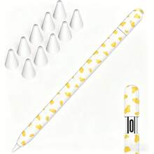 11件組 矽膠保護套，相容 Apple Pencil 第二代，包含筆尖套與筆身套 - 黃色 - 查看 10