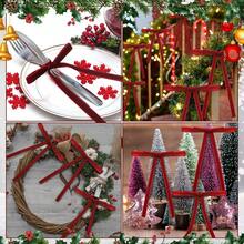 2/6 buah Cincin Serbet Natal, Penahan Serbet Pita Beludru, Cincin Serbet Buatan Tangan, Cocok untuk Natal, Thanksgiving, Hari Valentine, Pernikahan, Pesta, Ulang Tahun, Meja Makan, Hari Ibu, Dekorasi Meja Rumah dan Luar Ruangan - MultiWarna - View 5