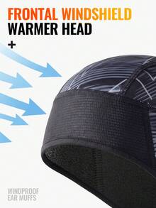 1PC WRELS Unisex Winter Fleece Lined Ear Protection Hat, Windproof Warm Sports Beanie For Cycling Running Outdoor Cold Weather - Multicolor - View 5