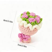 1pc Yarn Bouquet Car Air Vent Decor, Car Air Conditioning Outlet Decoration, Car Interior Accessory - A - View 7
