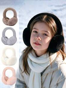 Solid Color Plush Ear Warmer Headband Style Headphones Winter Warm Ear Muffs For Women - Multicolor - View 8