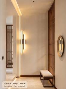 Premium Wireless Wall Lamp, Nordic Style Rechargeable LED Wall Sconce With Remote Control Dimming, Indoor Decorative Lighting For Bedroom, TV Wall, Study, Living Room And Staircase, Perfect Holiday Gift - Multicolor - View 11