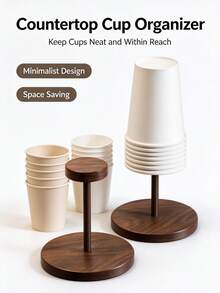 Black Paper Cup Storage Rack, Desktop Disposable Paper Cup Holder, Bar Counter Paper Cup Display Stand, Thickened Non-Slip Base Design, Kitchen Countertop Paper Cup Storage Rack, Commercial Coffee Shop Paper Cup Rack, Office Breakroom Cup Holder, Bathroom Vanity Paper Cup Storage, Vertical Paper Cup Display Stand, Minimalist Luxury Desktop Storage, Disposable Water Cup Dispenser, Dust-Proof Paper Cup Holder, Home And Commercial Universal, Stable And Non-Tipping, Space-Saving, Convenient Cup Retrieval, Desktop Storage Accessory, Multi-Functional Countertop Organizer, Living Room Water Bar Cup Storage - Multicolor - View 5