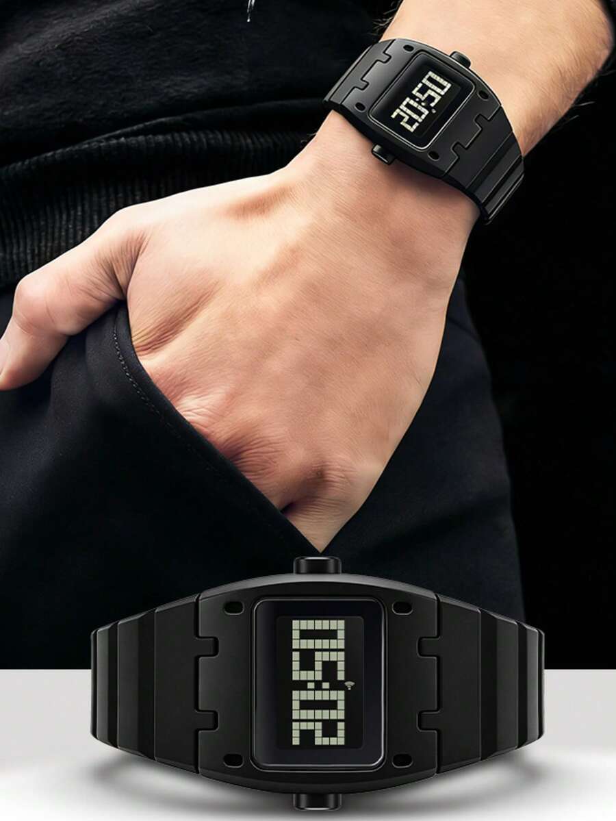 SHIYUNME Men Original Wateproof Luminous Digital Wriswatch For Man Fashion Chronograph Calendar Alarm Clock Electronic Watch - One Size Fits All - View 1