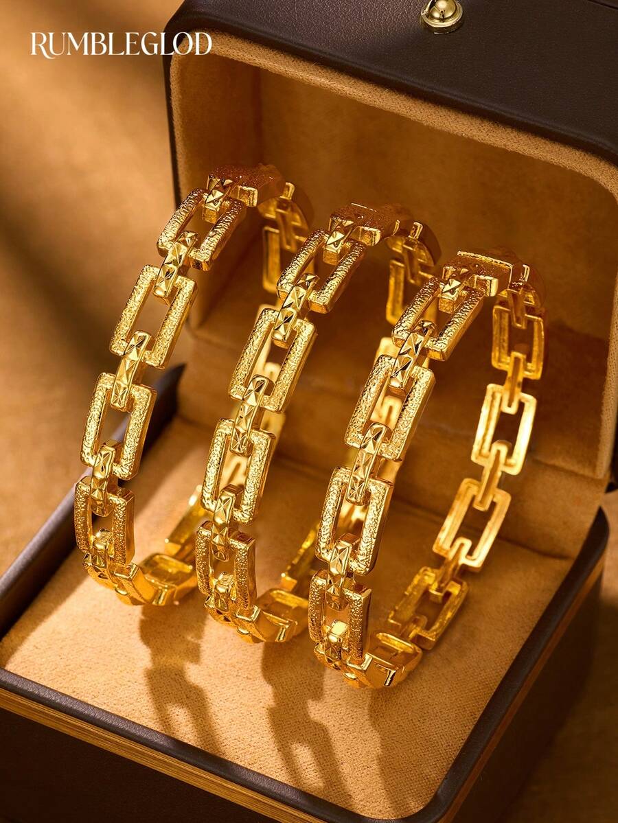 1/2/3pcs Fashion Classic Rhombus Pattern Matte Surface Square Buckle ...