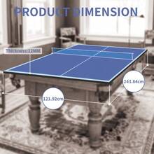 Table Tennis Table Top, 243.84cm X 121.92cm, Domestic Use, Foldable, Portable, Slip-Resistant And Wear-Resistant, Blue - Blue - View 4