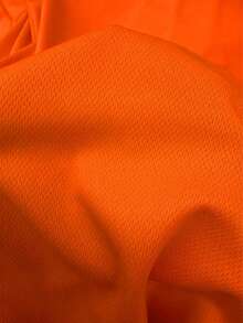 Homme Camiseta de manga corta de cuello redondo casual con estampado de linterna de calabaza de estilo americano para Halloween y ribete de contraste para hombres - Naranja Coral - Ver 5