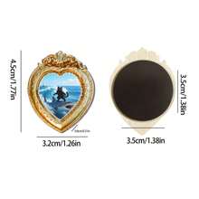 1pc Vintage Heart-Shaped Photo Frame Fridge Magnet, Refrigerator Photo Memo Holder, Niche Artistic Home Decor Small Gift - one-size - View 12