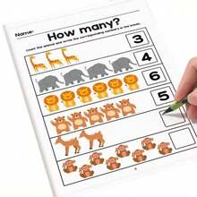 1 Kids Preschool Math Activity Workbooks, Number Writing & Counting Practice Sheets. Adorable Cartoon Patterns To Engage Kids, Ideal Holiday & Birthday Gift For Little Children. - Multicolor - View 9