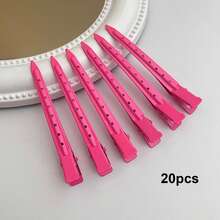20PCS/10PCS Root Fixing Fluffy Hair Clips For Women, No Trace Bangs High Crown Styling Hair Clips, Makeup Positioning Alligator Hair Clips Hair Accessories (Suitable For Personal Makeup Styling, Hair Salon, Photo Studio) - Silver - View 34