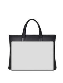 Men's Horizontal Business Briefcase, Meeting Document Bag, Handheld Briefcase, Customizable Printing - Multicolor - View 4