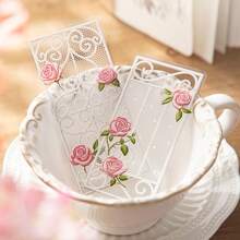 Tomato Sauce Girl PET Sticker Pack, Flower Island Lace Window Series, Realistic Lace Embroidery Planner Stickers, DIY Collage Decoration, Suitable For Planner Enthusiasts, Students, Planner Base Material, Birthday Holiday Gift, Home Desktop Craft Creation - one-size - View 2
