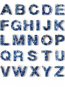 10/20pcs Random 26 English Letter Charms DIY Jewelry Accessories Bag Keychain Resin Epoxy Car Keyring - Letters Shipped at Random - View 7
