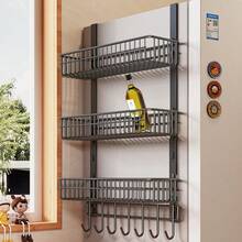 Estante de almacenamiento de cocina multicapa, estante colgante lateral para refrigerador, estante de almacenamiento multifunción, estante para refrigerador, estante de almacenamiento para botellas y frascos de condimentos - Ver 4