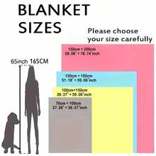 1 buah Selimut Flanel Motif Kelinci Bunga Digital - Gaya Modern, Tema Bunga Kelinci Cat Air, Kain Rajut Poliester Lembut Nyaman untuk Semua Musim, Serbaguna, Cocok untuk Sofa, Tempat Tidur, Perjalanan, Berkemah, Kursi, Selimut Hadiah - MultiWarna - View 3