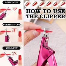 15pcs Magnets And 1pc Adjustable Nail Clipper, Fake Nail Magnets, Stainless Steel Fake Nail Tip Cutter, Suitable For Acrylic/Fake Nails, Sharp Blade Manicure/Pedicure Tools, Nail Care Supplies, Gift For Women/Girls - Multicolor - View 3