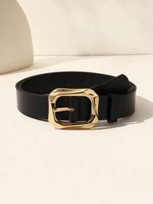 1/3pcs Plus Size PU Classic Belt Set With Alloy Buckle Decor, Women's Versatile Leather Belt, Suitable For All Seasons - Multicolor - View 4