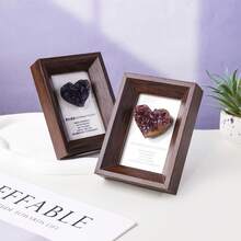 1PC Natural Crystal Ore Mini Photo Frame, Reiki Energy Healing Feng Shui Decor, Good Luck Home Office Ornament, Thanksgiving & Christmas Gift - Mineral Label Mini Photo Frame - View 10