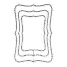 قوالب قطع معدنية أساسية للإطارات/الحدود، مناسبة لأعمال DIY السكرابوكينج وصناعة البطاقات والحرف اليدوية بالنقش البارز، بدون الحاجة إلى ختم، مواد DIY - LG26-8287 - مشاهدة 3